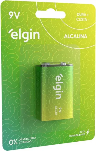 Bateria Alcalina Energy 9V Elgin