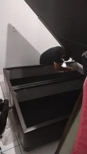 Cama box Baú tamanho Queen Size - loja física Colchões GYN