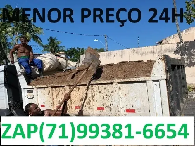 Entulho retiramos com caçamba e ajudantes Salvador e Lauro de Freitas Menor Preço