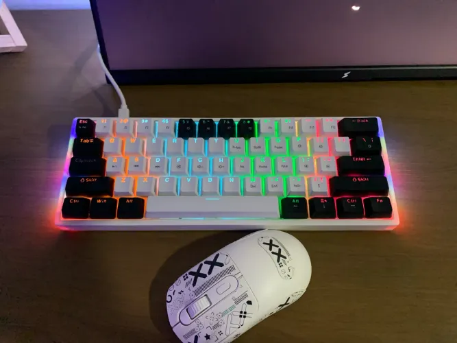 Teclado Mecânico + Mouse Bluetooth