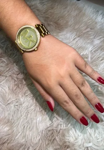 Relógio Michael Kors Dourado com Pedras