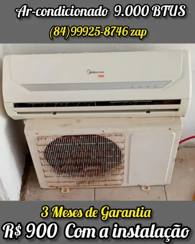 Ar-condicionado Midea 9.000 BTUS com instalação