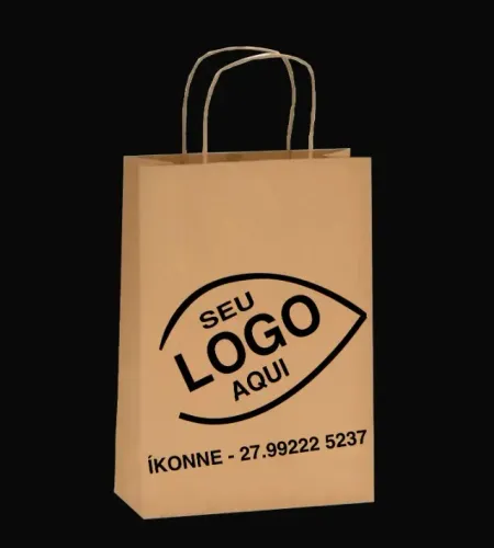 Sacola de Papel Kraft Personalizada