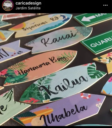 Placas Decorativas Surf - Praias