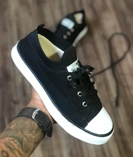 Tênis Meia Feminino Preto Conforto Total - Estilo Casual Perfeito!