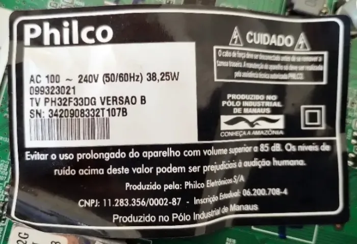 placa principal tv philco 32 polegada