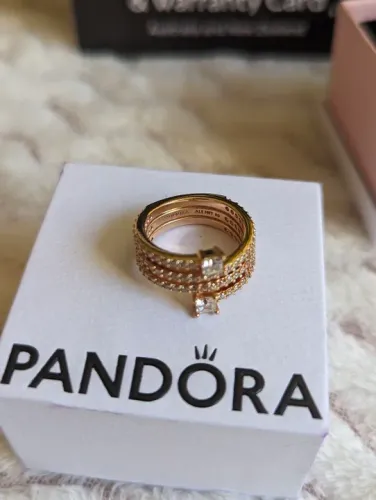 Anel Espiral Triplo Pandora original