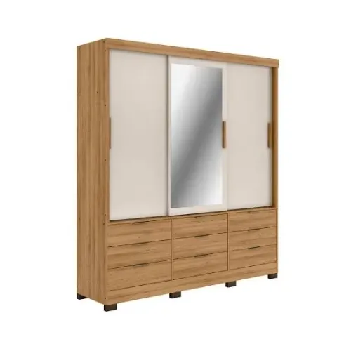 Guarda Roupa Casal 3 Portas de Correr Nova Oferta