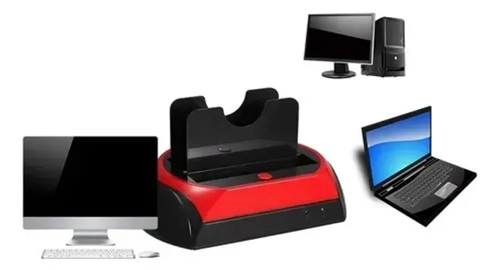 Case Dockstation 2 Hd Sata Docking Usb 2.0 3.0 Backup Pc Not (Jk Eletrônicos)