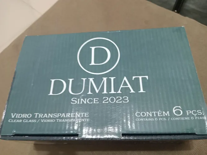 Conjunto de copos de vidro transparente DUMIAT - 6 peças