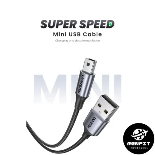 Cabo Ugreen Usb 2.0 Para Mini Usb 1m