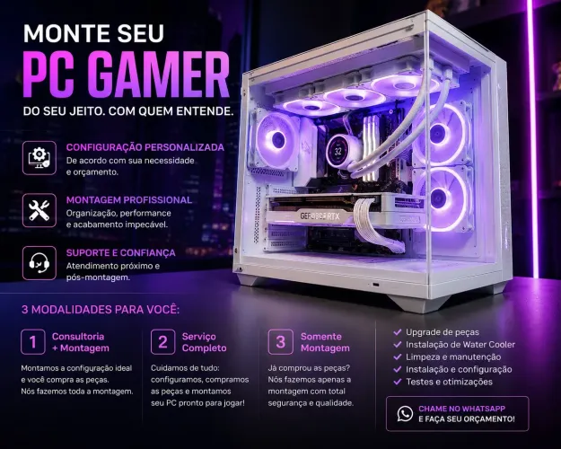 Montagem de PC Gamer no RJ / Assistência técnica em informática