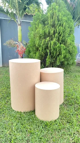 3 Cilindros de MDF para Festa ? Usados apenas 1 vez!