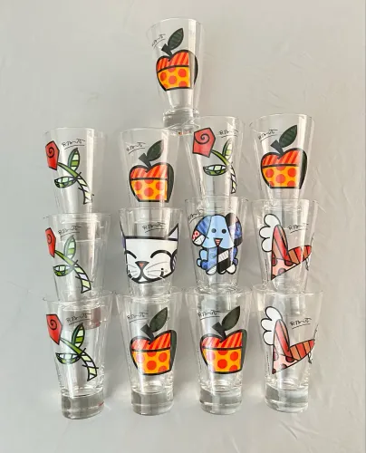 Coleção Romero Britto - 13 Copos