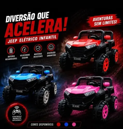 Carrinho elétrico infantil 12v com controle