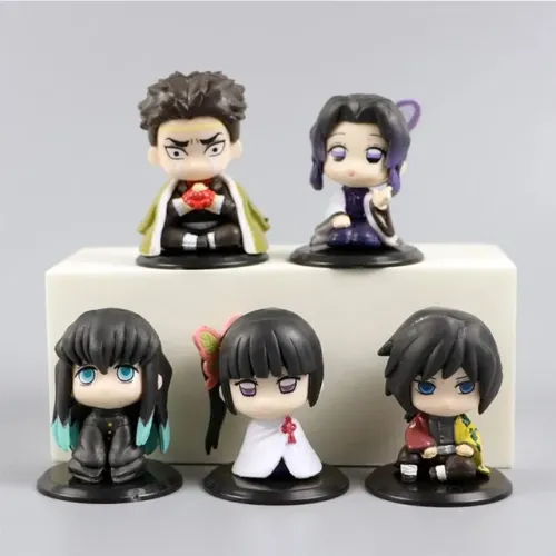Bonecos colecionáveis Demon Slayer 4-5cm Gyomei Himejima, Tokito, Shinobu Koch?, Tomioka