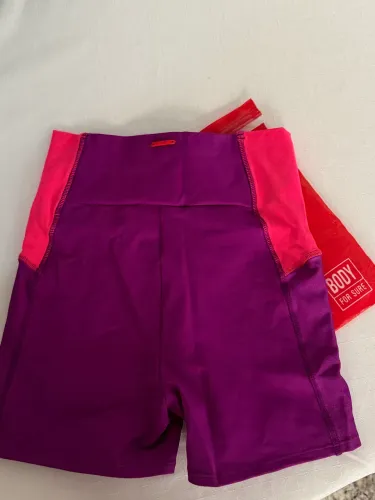Shorts de malhar roxo Body for sure