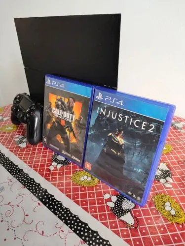 PS4 FAT 1TB + 6 JOGOS + 1 CONTROLE