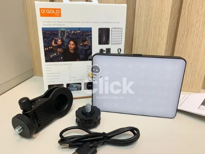 AGold SLF-12 Iluminação Profissional RGB para Criadores de Conteúdo, Compacta e Potente