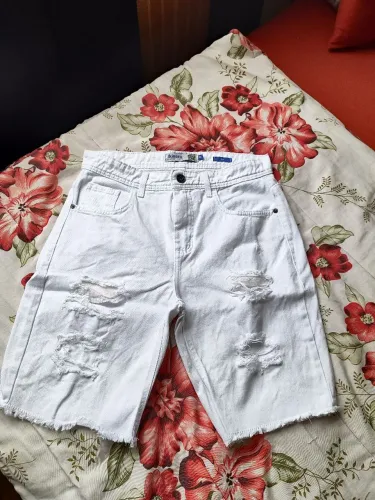 Short Masculino &Jeans Branco Slim - Tamanho 40