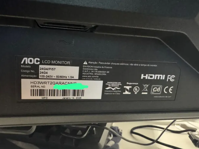 VENDO MONITOR GAMER AOC