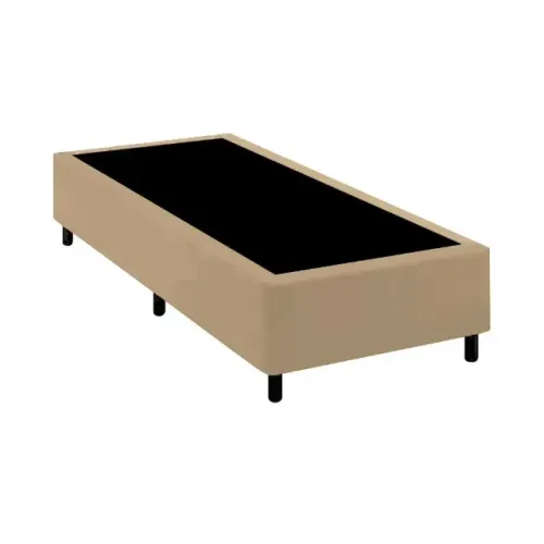 Base Box Solteiro Blindada Bege - Entrega Rápida! 