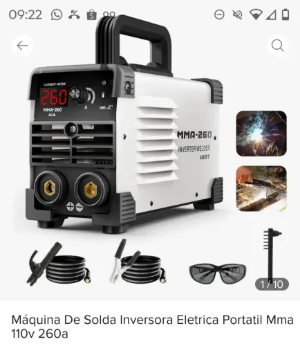Soldadora inversora portátil 110v