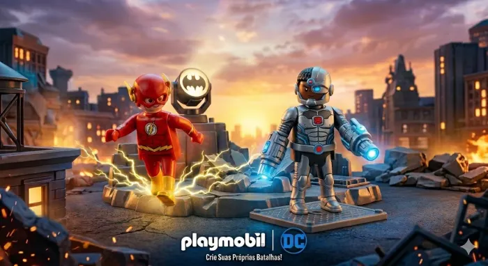 Lote 2 Playmobil - Flash e Ciborgue