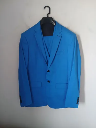 TERNO COMPLETO TRIBECA SLIM FIT 3 PEÇAS NOVO COM ETIQUETA AZUL LINDO N44