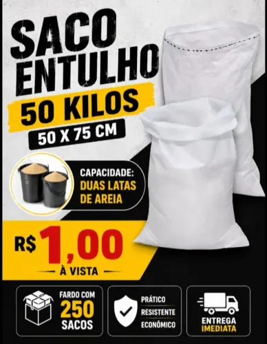 Saco entulho 50 kilos