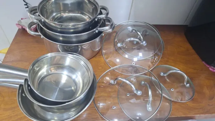 Conjunto panelas aço inoxidável