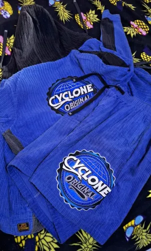 CONJUNTO CYCLONE PLANET AZUL BLUSA E BERMUDA - JAQUETA