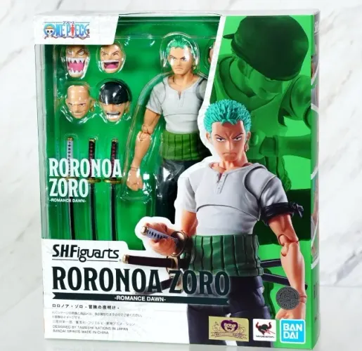 Figura de ação SHFiguarts Roronoa Zoro -Romance Dawn-