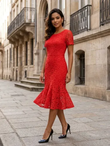 Vestido Laranja De Festa