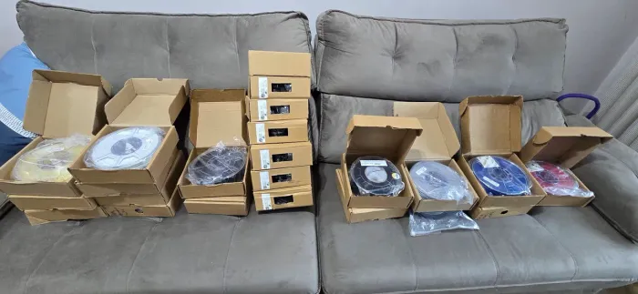 Filamento 3D - Lote com 23 rolos várias cores 