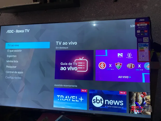 Tv 4k AOC Smart de 50 polegadas
