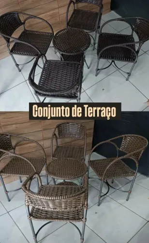 Conjunto de terraço redondo 