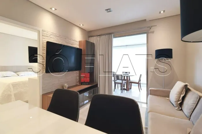 Apartamento mobiliado com suíte e varanda à venda no Itaim Bibi | It Style Home 62m²