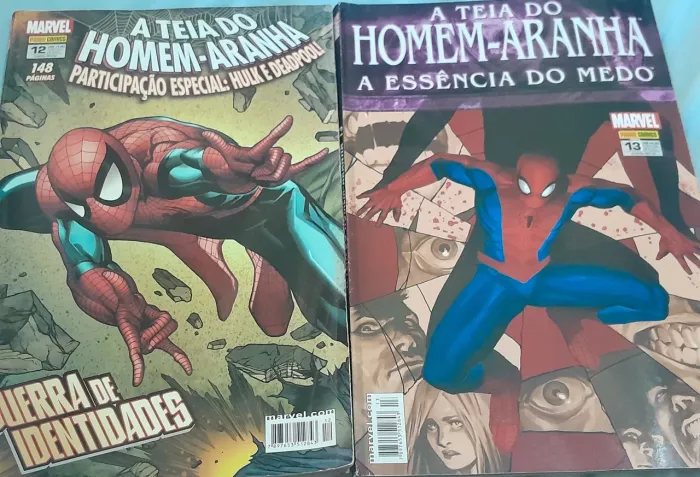 Lote com 2 HQs A Teia do Homem-Aranha - Nº 12 e 13 - Panini Comics