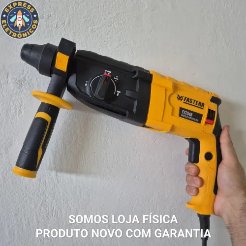 MARTELETE PERFURADOR ROMPEDOR COM MALETA ACESSÓRIOS COMPLETO 800W 220V FASTER NOVO LOJA