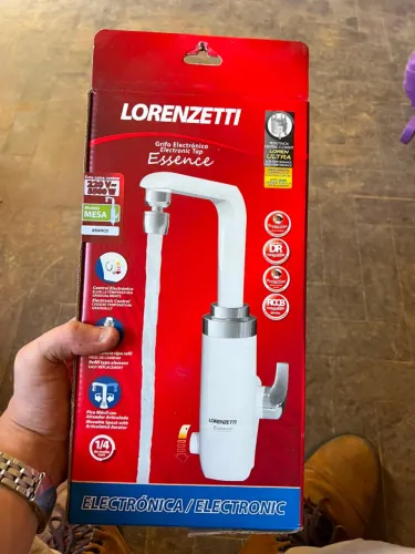Torneira Eletrônica Lorenzetti Essence Mesa Branca 220v 5500w NOVA