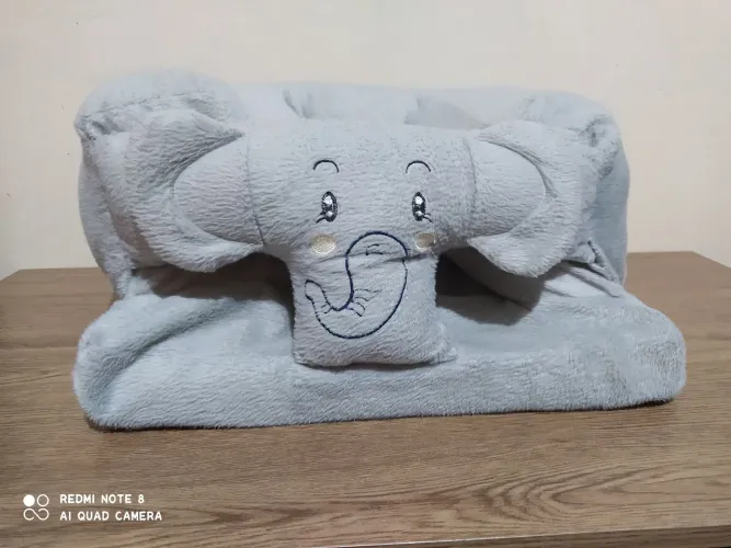 Sofazinho assento bebê enchimento elefante apoio 