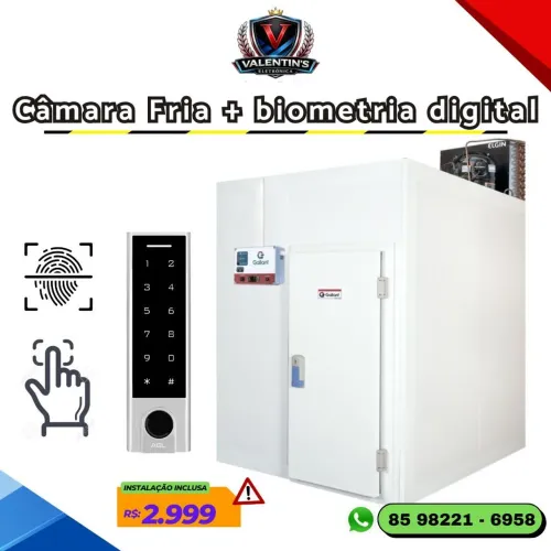 Câmara Fria, Leitor biométrico, Controle de acesso