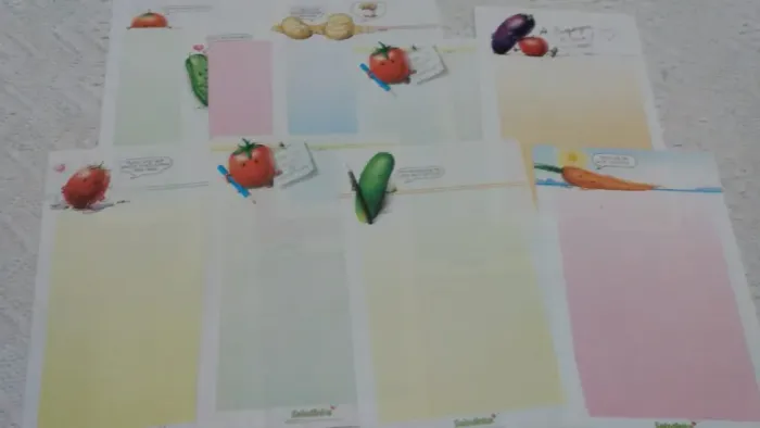Lote de papel de carta antigo 9 folhas Coleção saladinha.