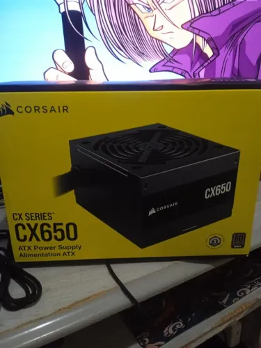 Fonte Corsair CX650, 650W, 80 Plus Bronze, Preto