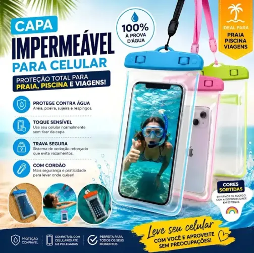 Capa Impermeável Celular