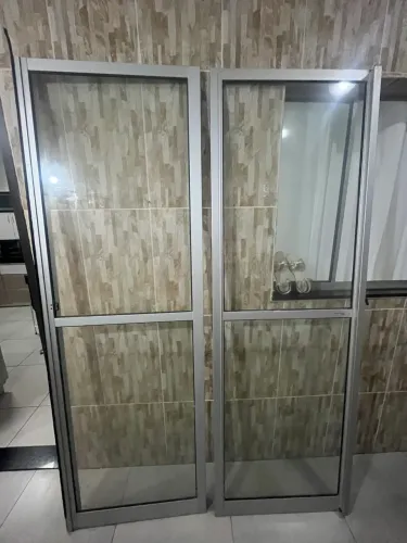 Porta de correr ,2 folhas sem acabamento ,2;10x1;40 de largura sem o trilho