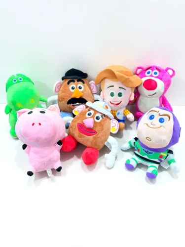 Lote com 7 pelúcias Toy Story Novas