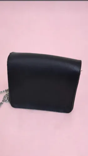 Bolsa Preta Spikes Tachas Corrente Y2K Grunge - Acompanha Alça