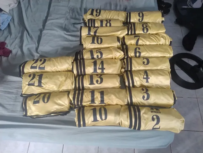 Padrão de futebol, 20 unidades, camisa e short